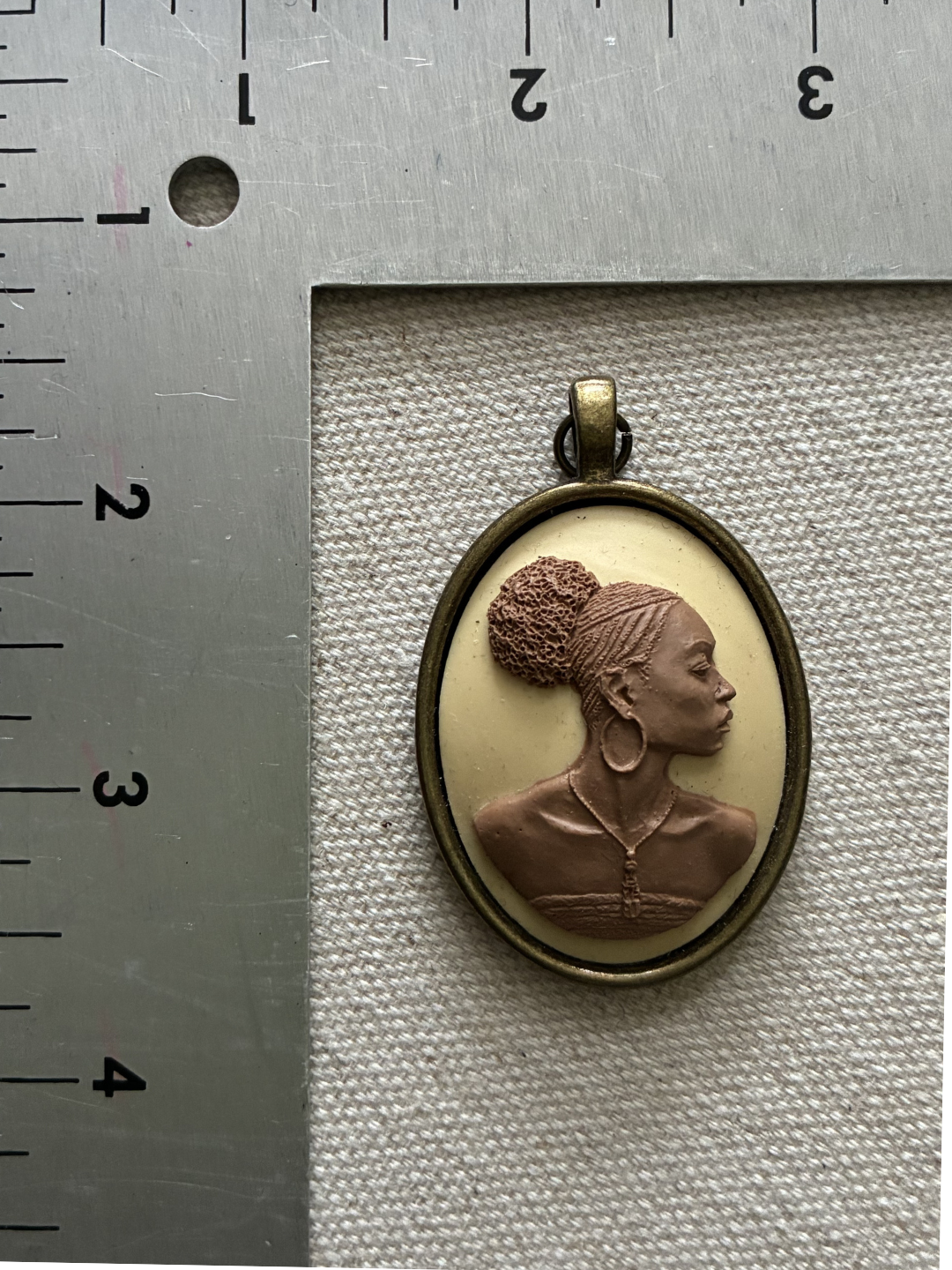 Afrocentric Cameo Portrait Pendant