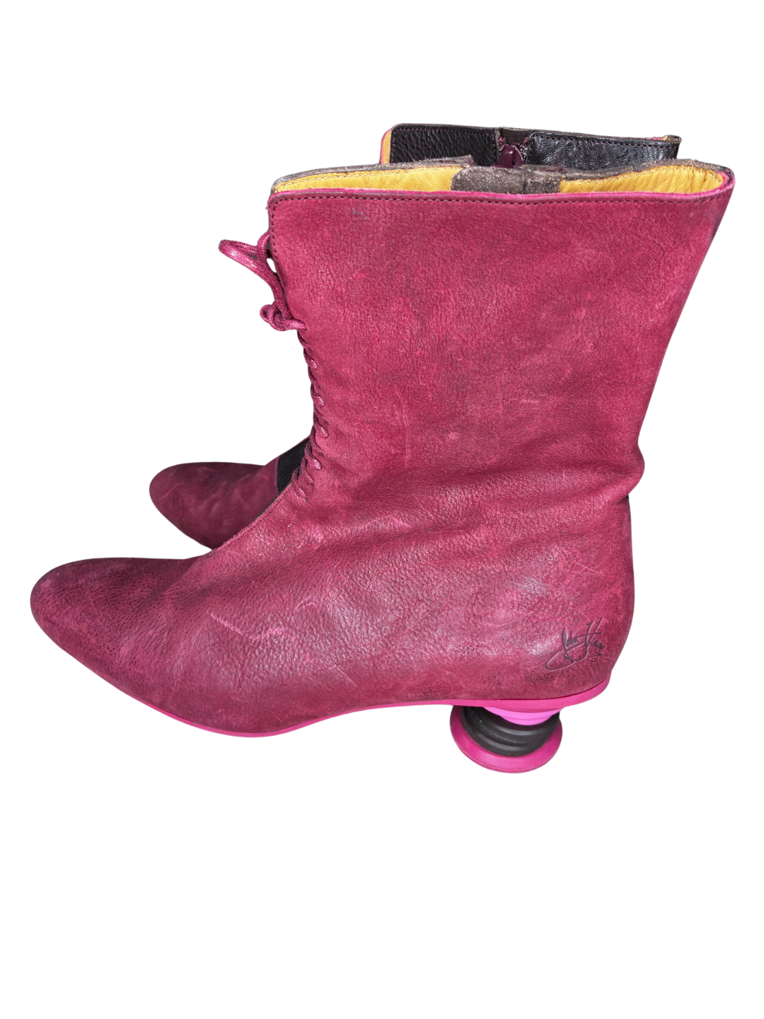 John Fluevog Sculptural Leather Ankle Boots