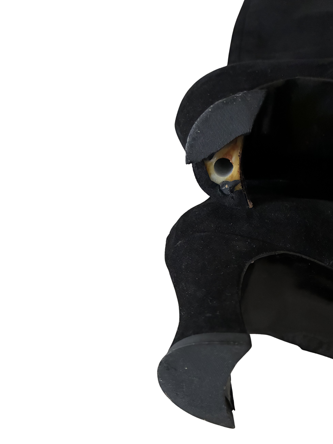 Vintage Yves Saint Laurent black knee high boots size 9 made in Italy suede boots curated by THE FORWHY AGENCY