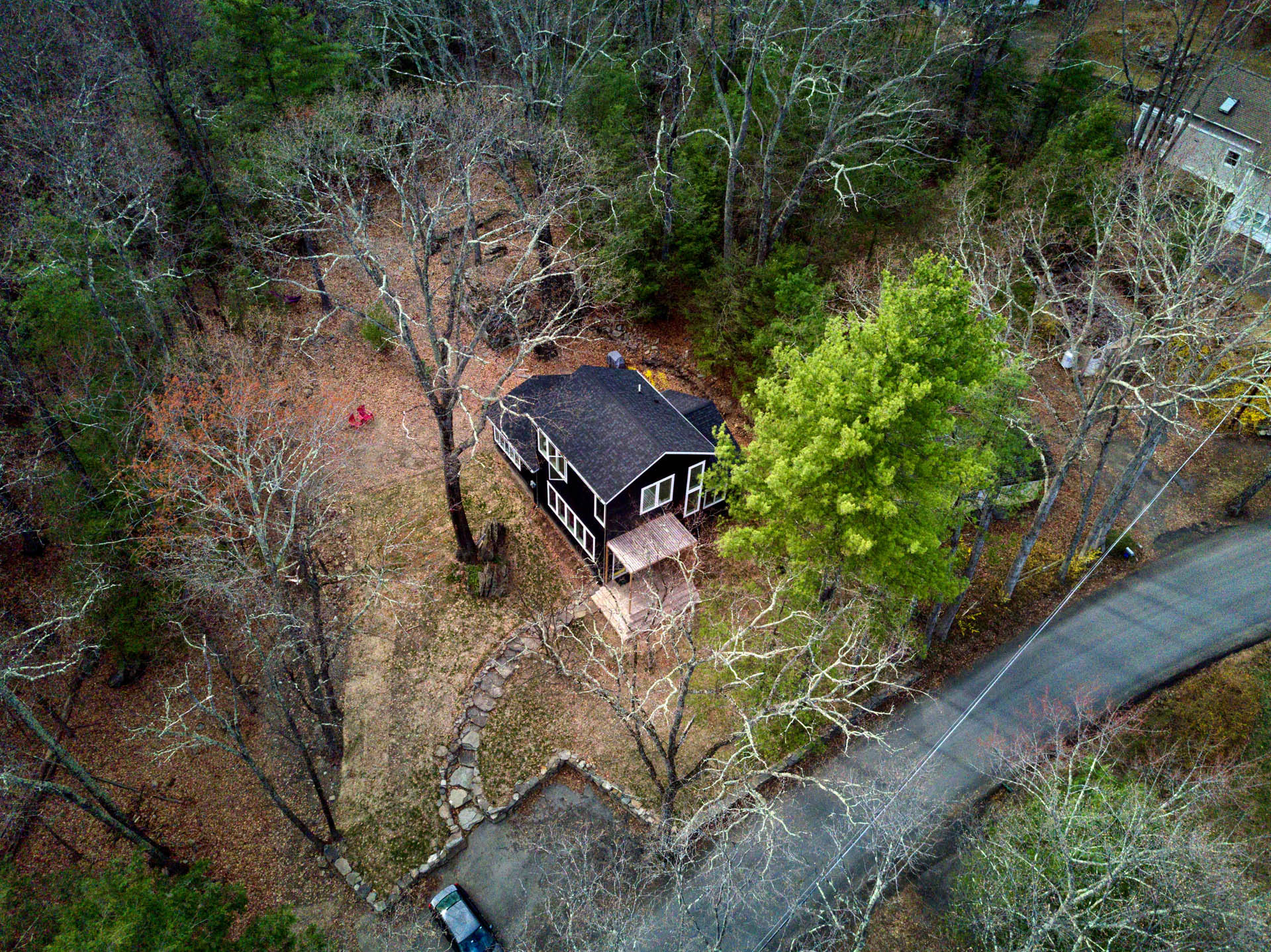 Aerial of Olivebridge Cottage, Catskills