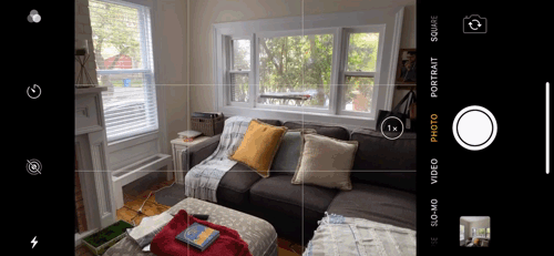 Make sure to hold your camera straight and parallel with the the vertical structures.