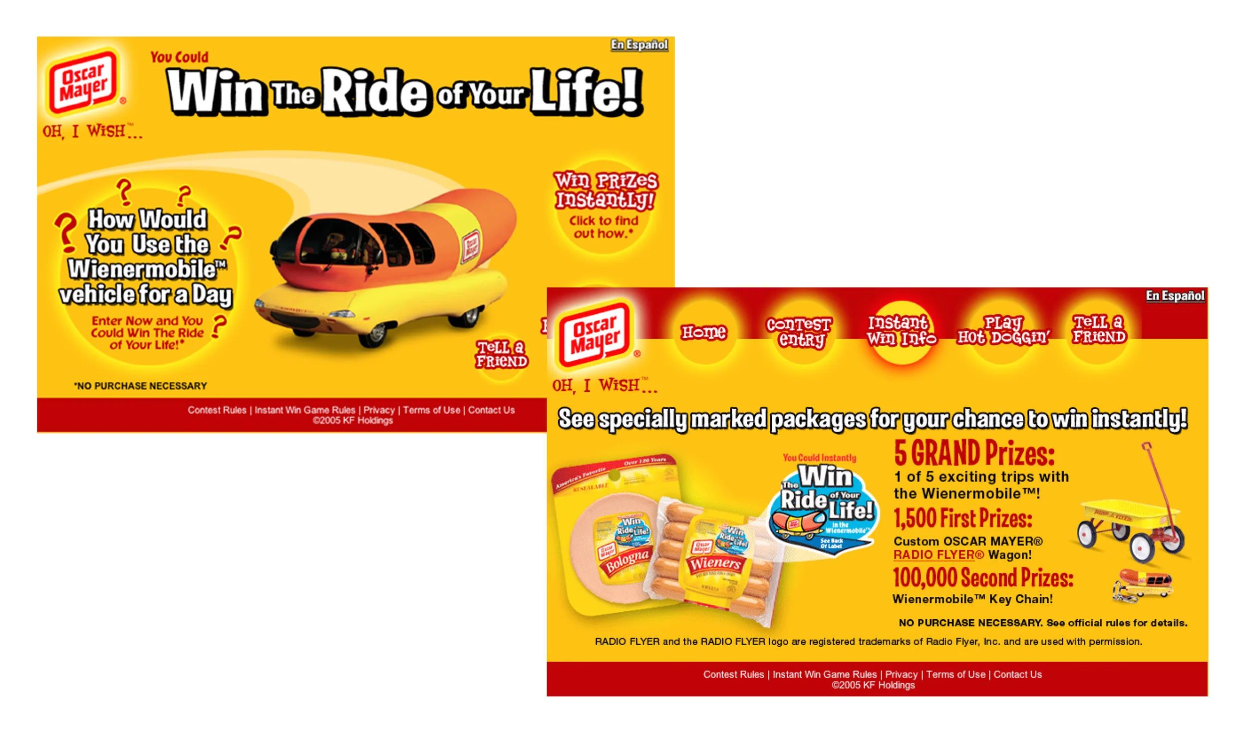 Oscar Mayer Promotional Web Page