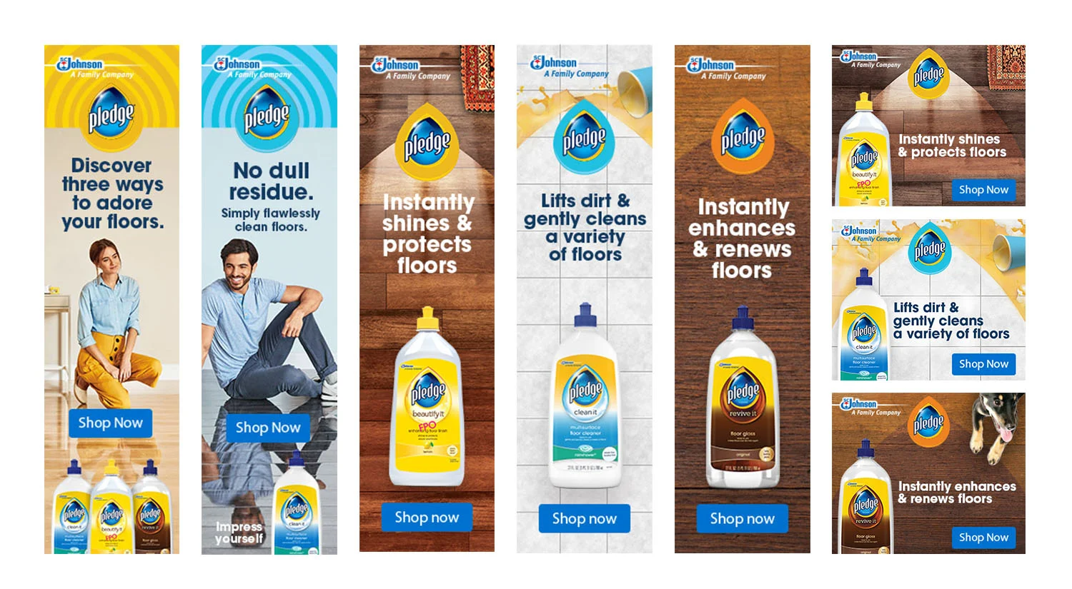 Pledge Floor Care Banners