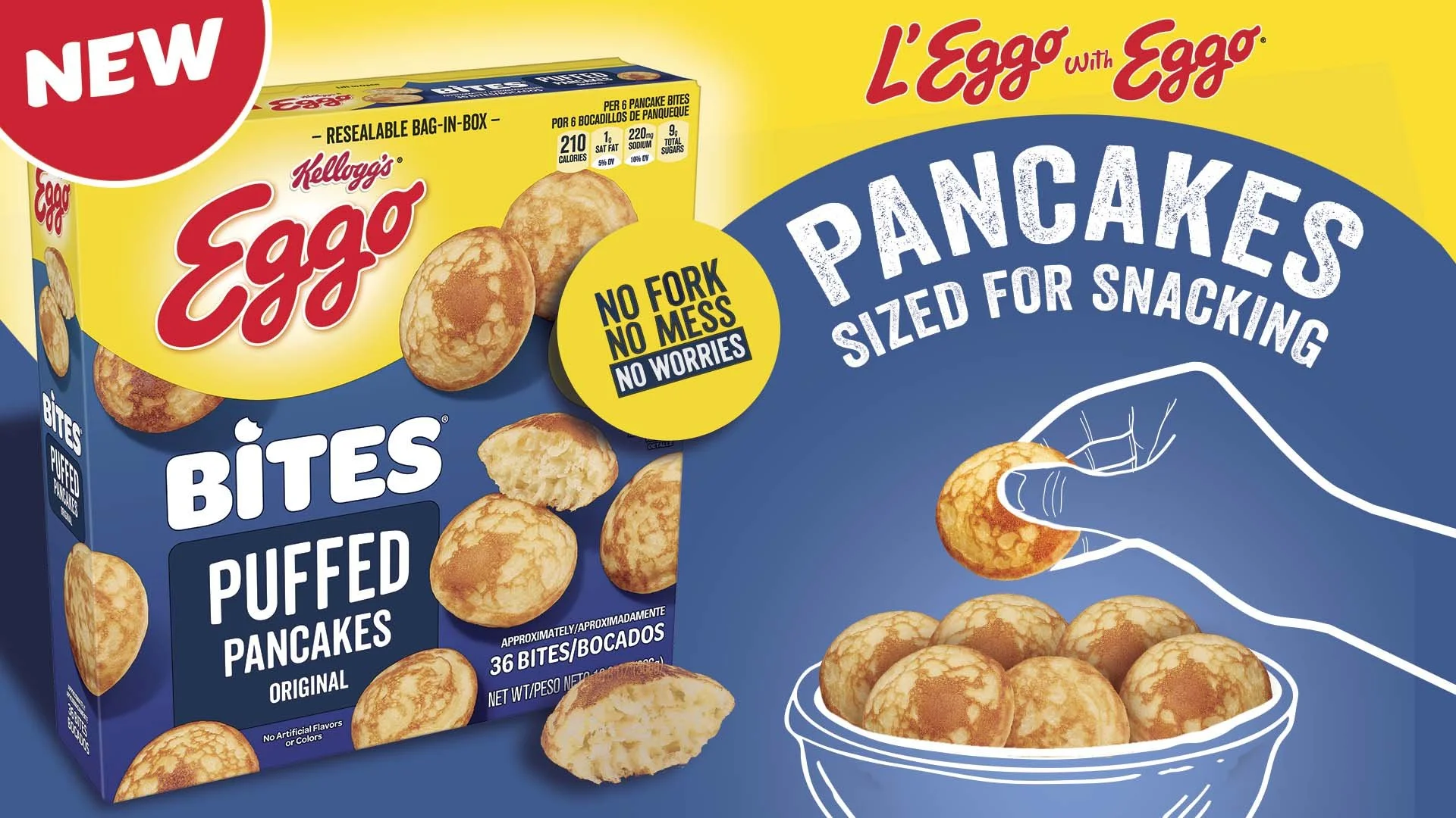 Eggo Bites Puffed Pancakes KV
