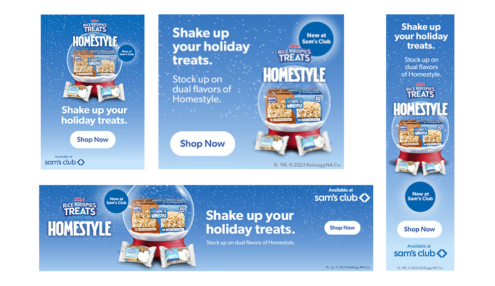 Kellogg's Rice Krispie Treats Homestyle Holiday Banners