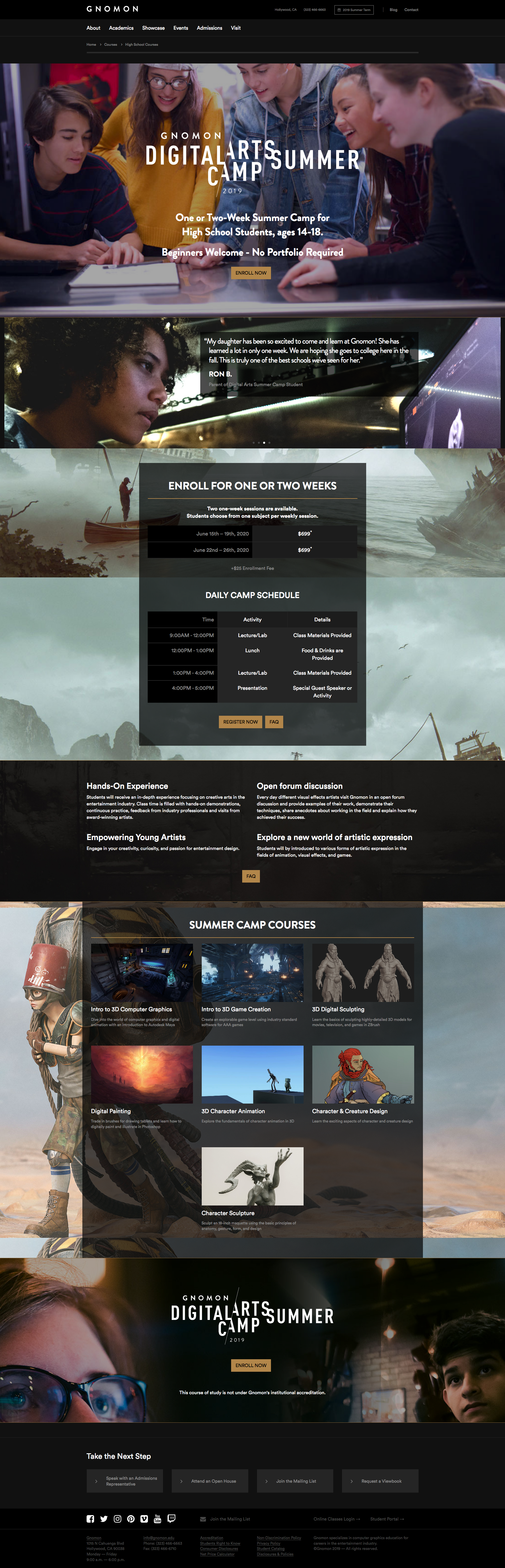 Summer Camp Landing Page