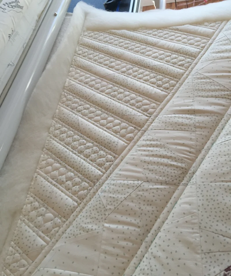 longarm machine quilting on buttercup quilt for art gallery fabrics