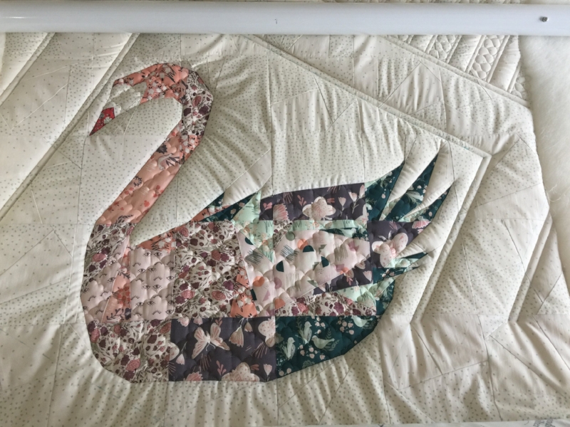 longarm machine quilting on buttercup quilt for art gallery fabrics