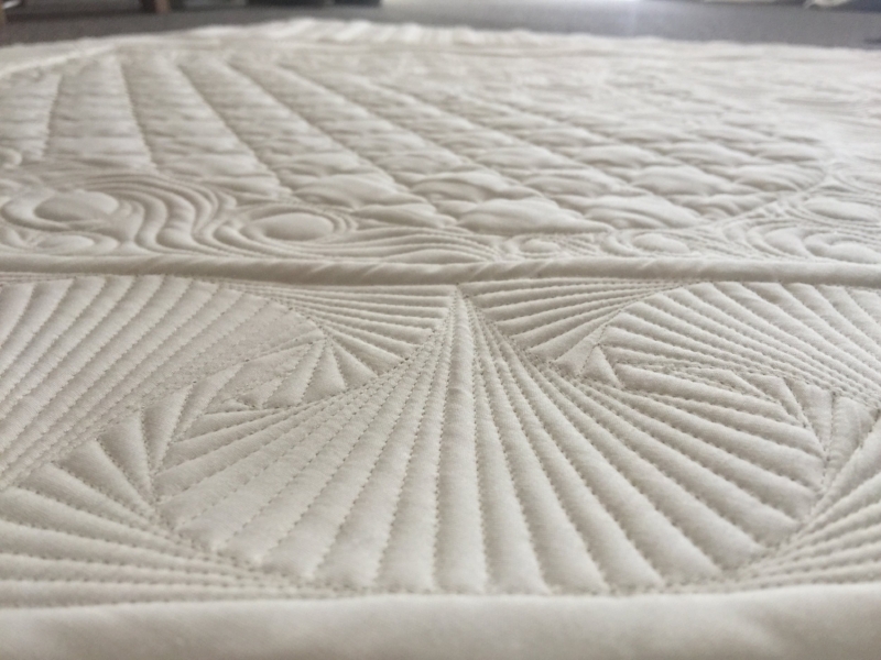 longarm machine quilting on buttercup quilt for art gallery fabrics
