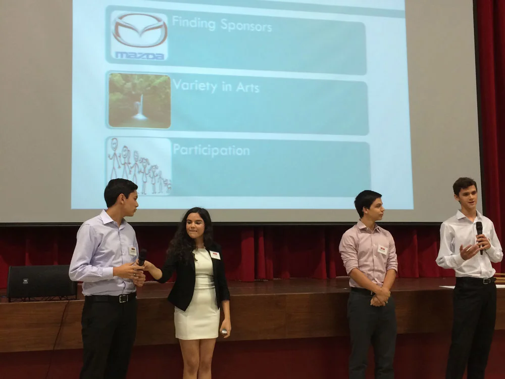 A Group Presents Their Project