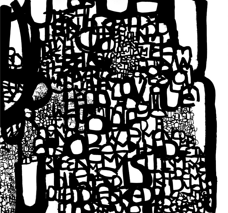  9.15.2010 59" x 67" Ink on Paper SOLD     