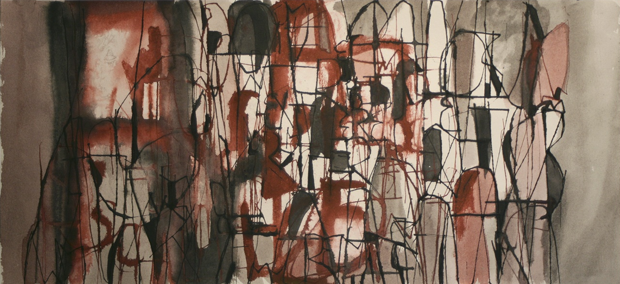 3.19.2012 Ink on Paper 9" x 20" •