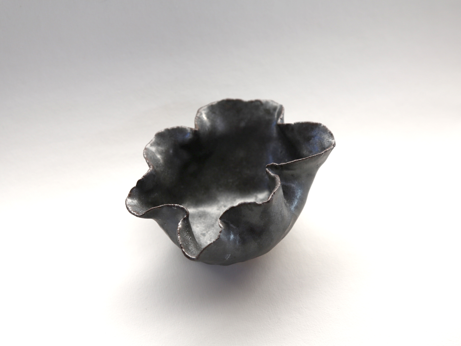 Black floral bowl