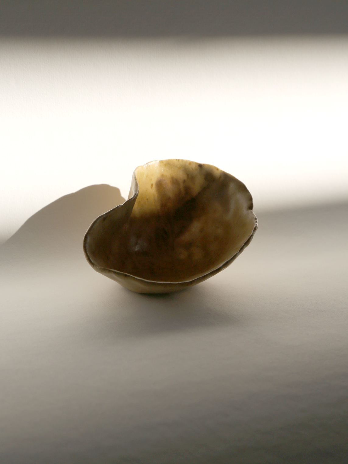 Plain yellow petal bowl