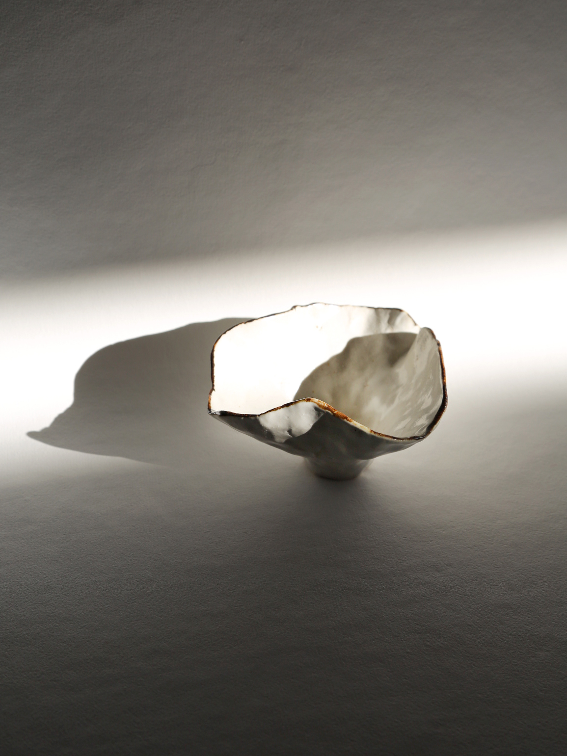 White with black floral bowl