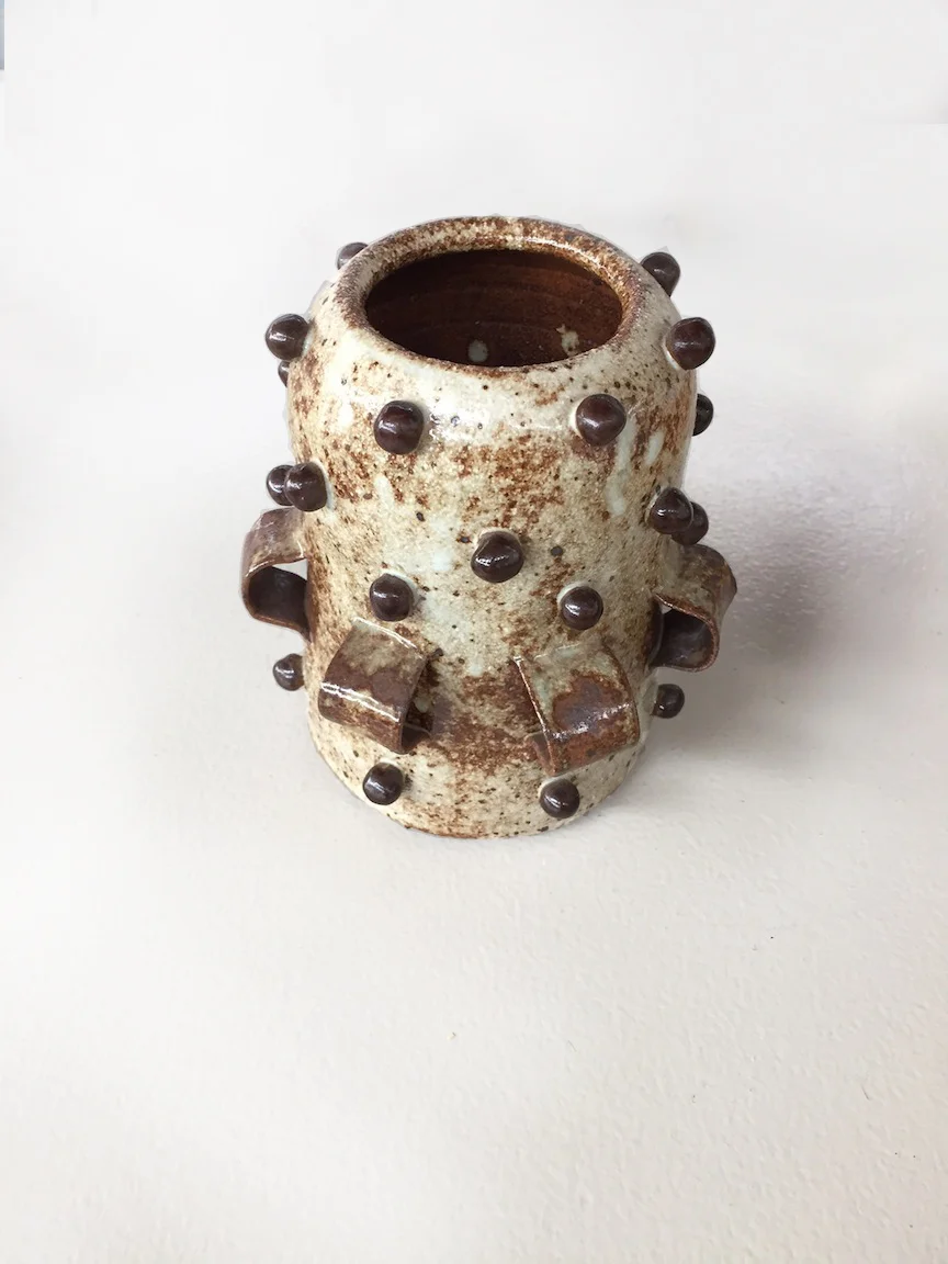 Vase with loops and beads