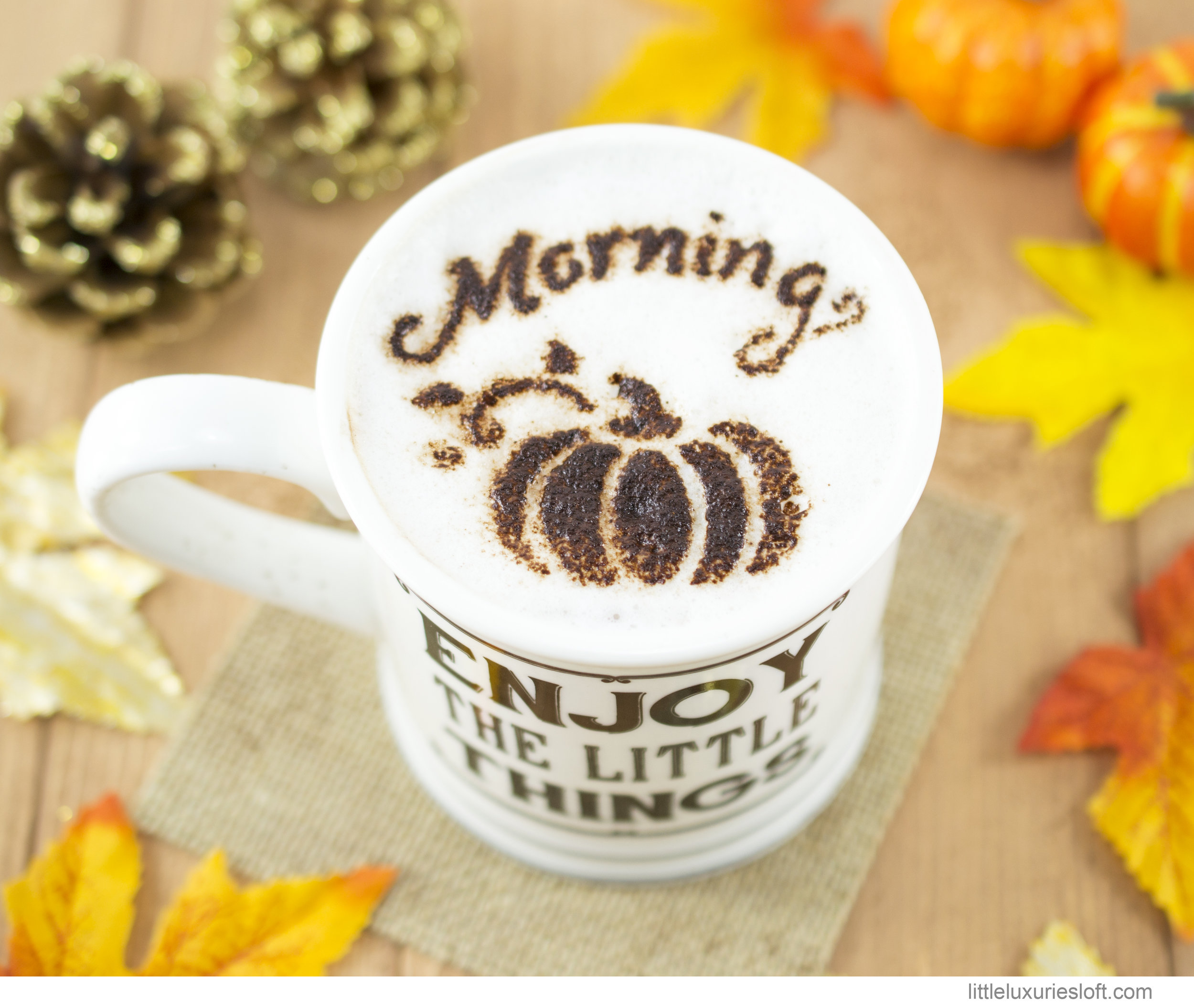 Little Pumpkin Coffee Stencil 