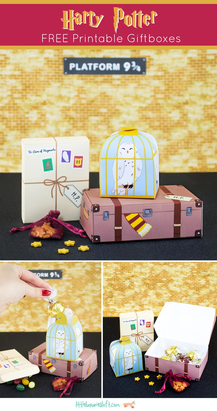 To Hogwarts We Will Go! Harry Potter Inspired Printable Treat Boxes ...