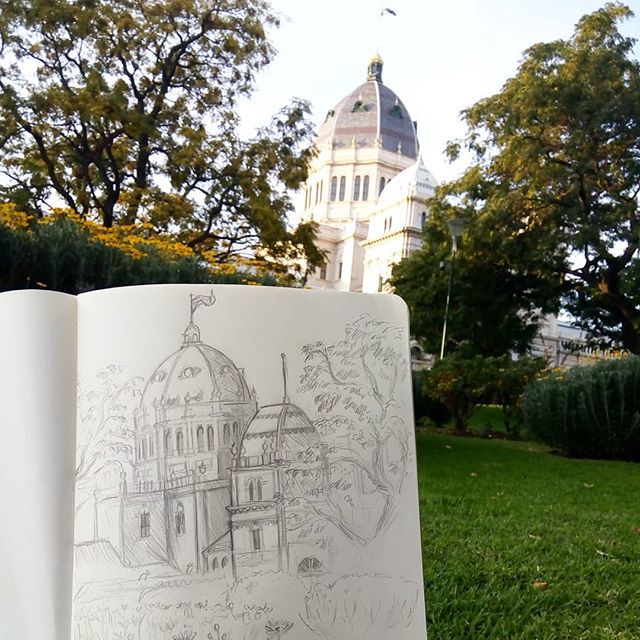 Sketching in Carlton Gardens today 😊. Recovered from surgery last month thanks for all the kind comments on my last post.💞 Back at Redbubble. Can't wait to share some of my project pics! Hope you're all havin a great weekend, Cheers!

#melbart #car