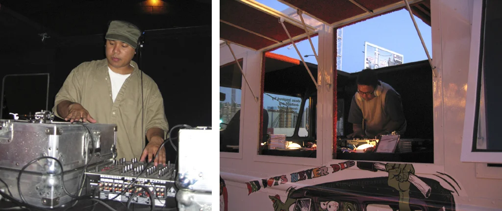 The 'public' form of the project consisted of weekly informal drives and music events in specific areas of San Diego and Tijuana as well as formal events in which collaborating DJs spun music to activate space and people in a shared communal experience. The processes of creation, collaboration, and public engagement became literalizations and metaphors for the cultural, social, and political dynamics of the San Diego-Tijuana region.
