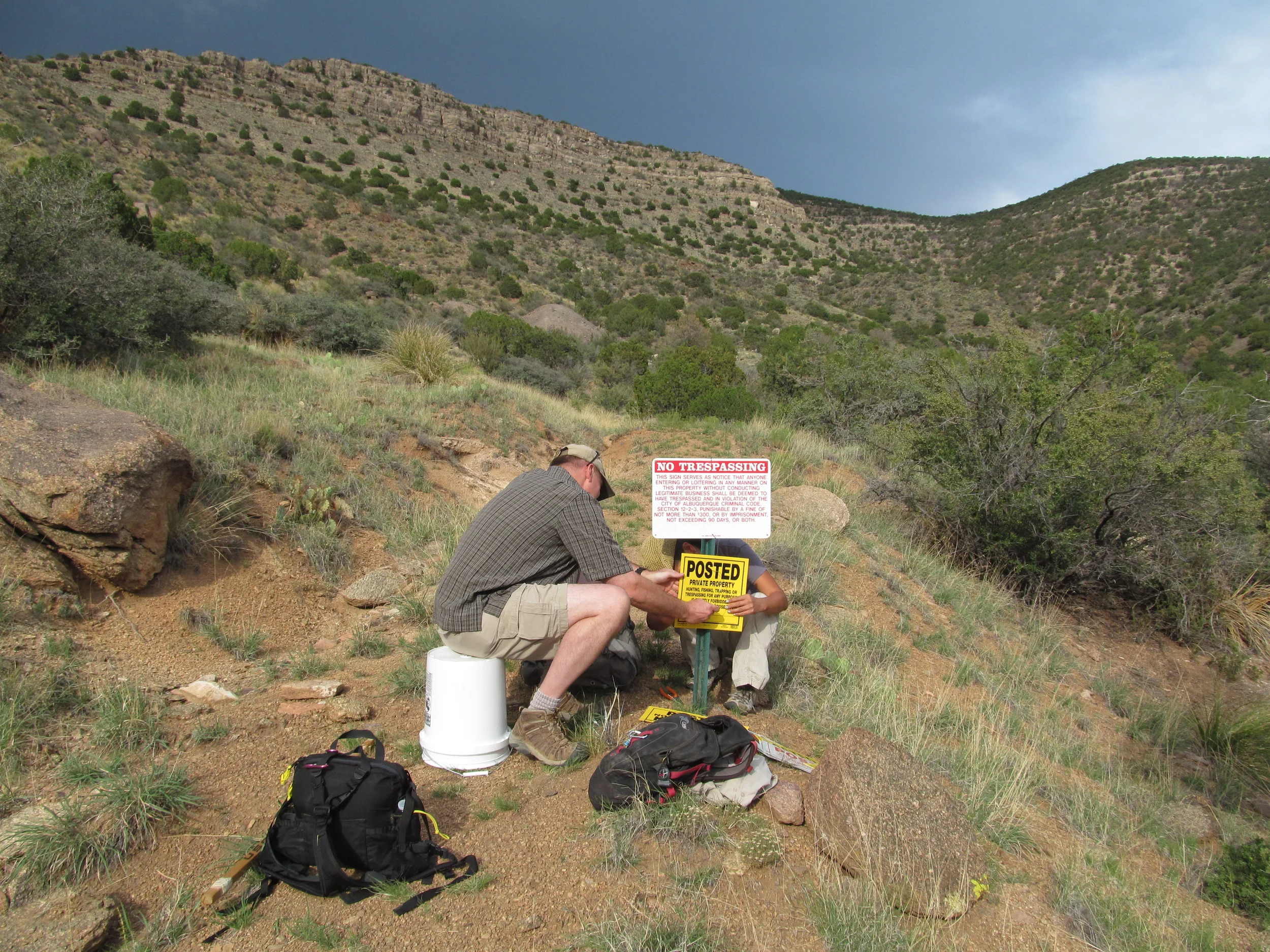  FoGK members install more No Trespassing signs on the property 