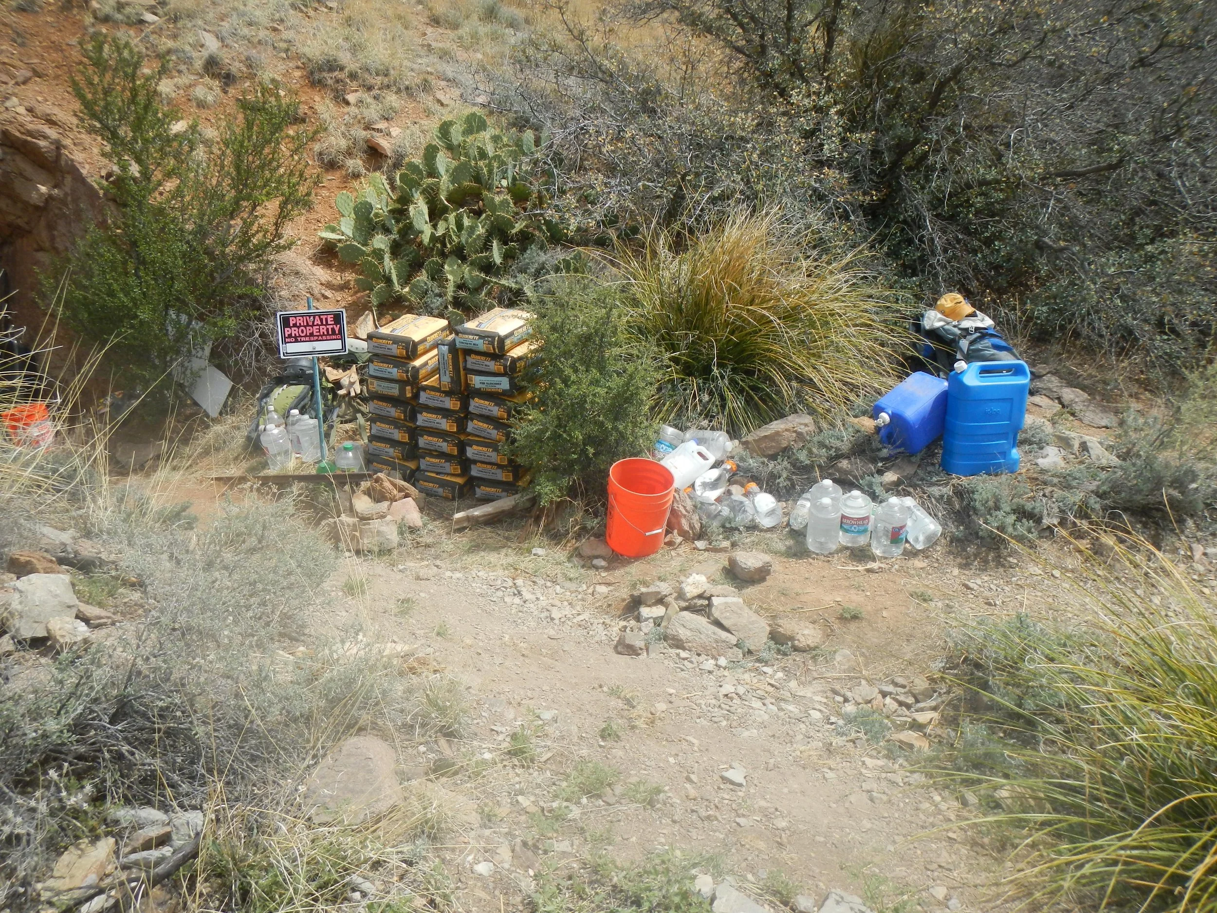 Construction Supplies at the Lower Adit