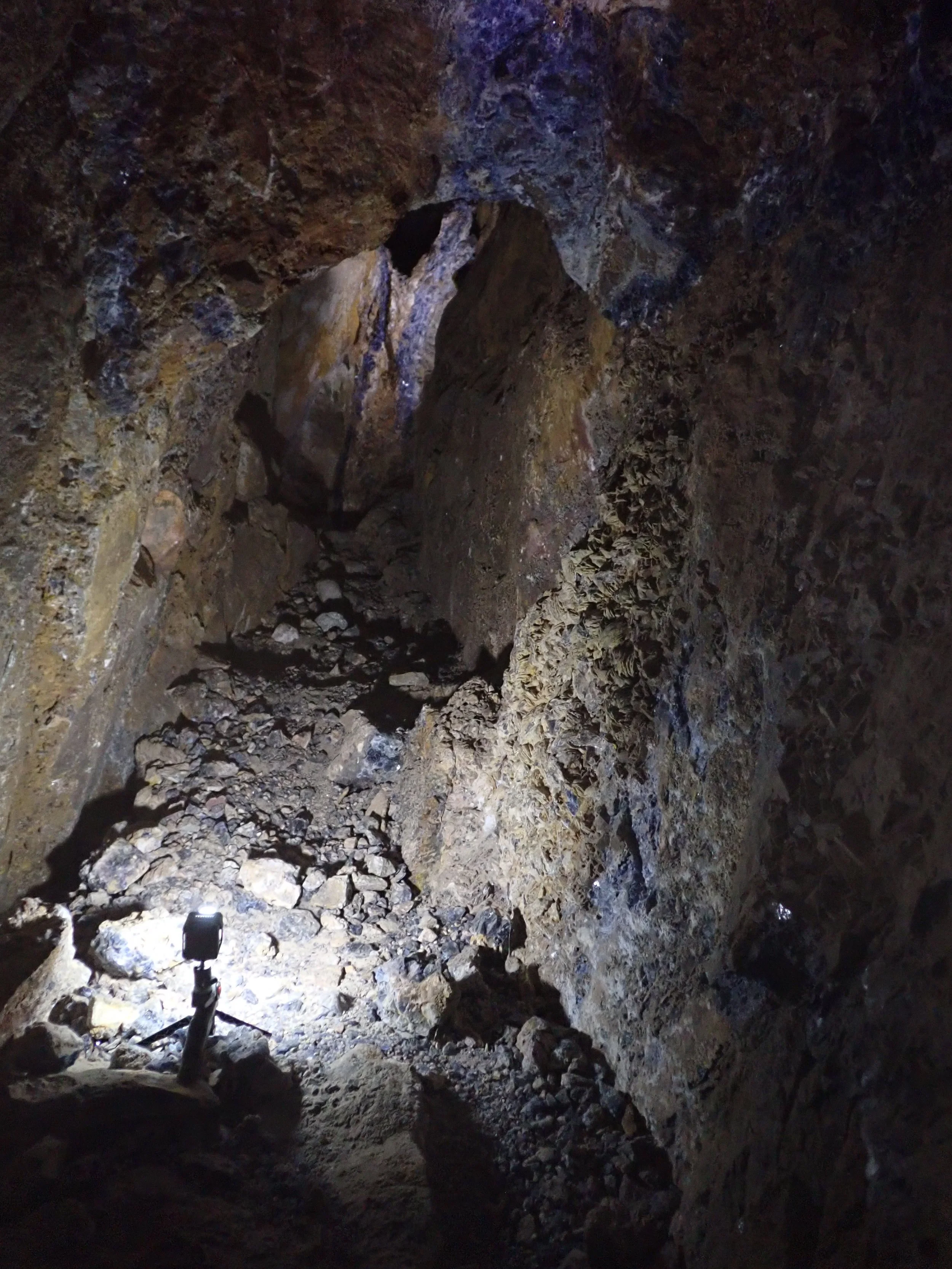 Upper Adit Geode Area - Barite on Wall