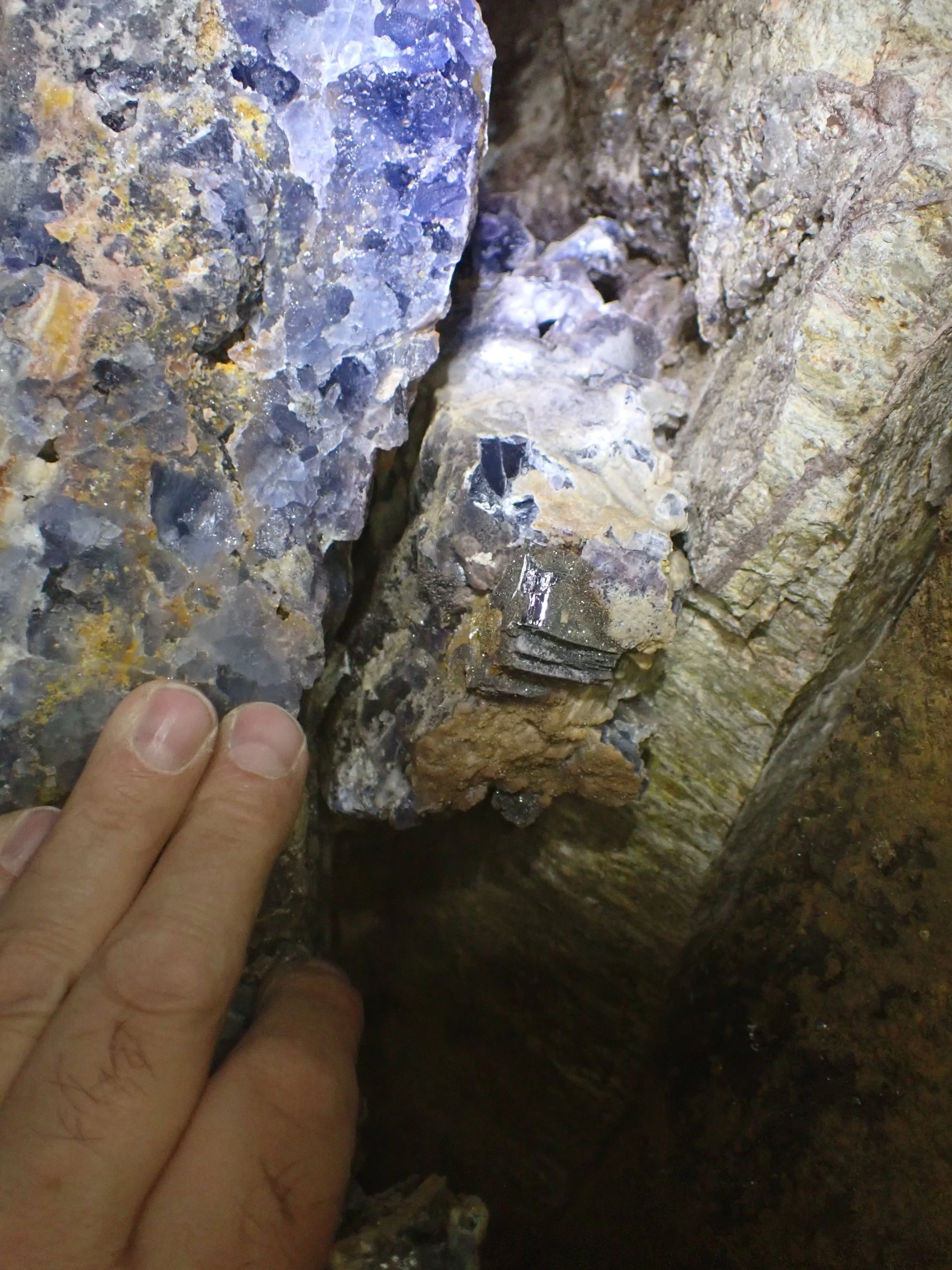 Upper Adit Geode Area - Galena Cube