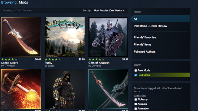 Paid mods pulled from Steam Workshop, full refund to those that purchased