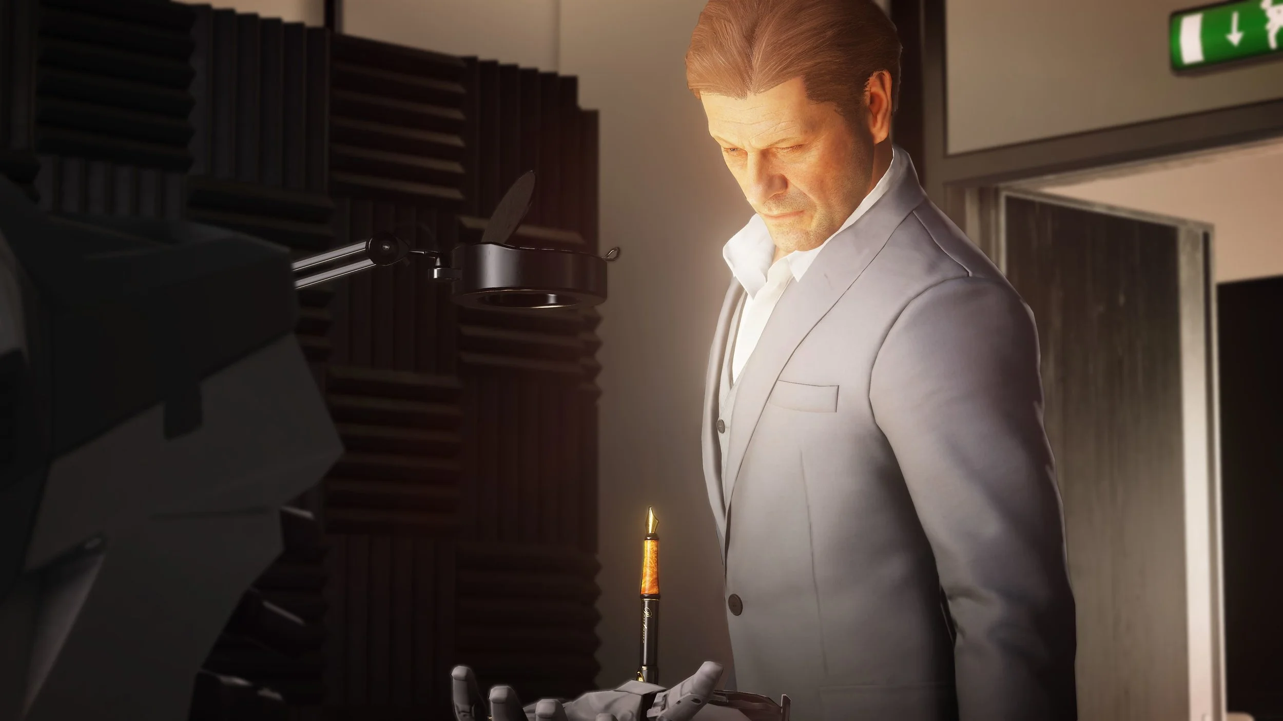 Sean Bean as Mark Faba and is the first Elusive Target for Hitman 2 .