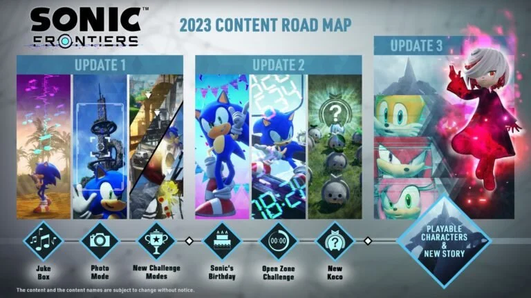 Sega Reveals Sonic Frontiers’ 2023 DLC Road Map, To Add New Playable Characters