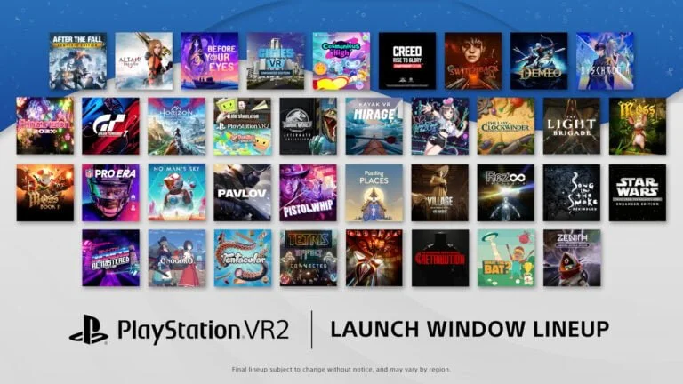 The Full Launch Window Lineup for the Playstation VR 2