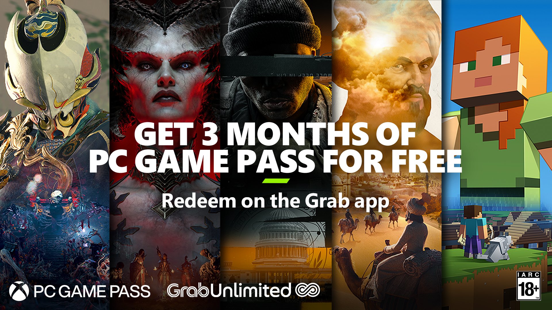 GrabUnlimited Members Can Unlock 3 Free Months of PC Game Pass for a Limited Time