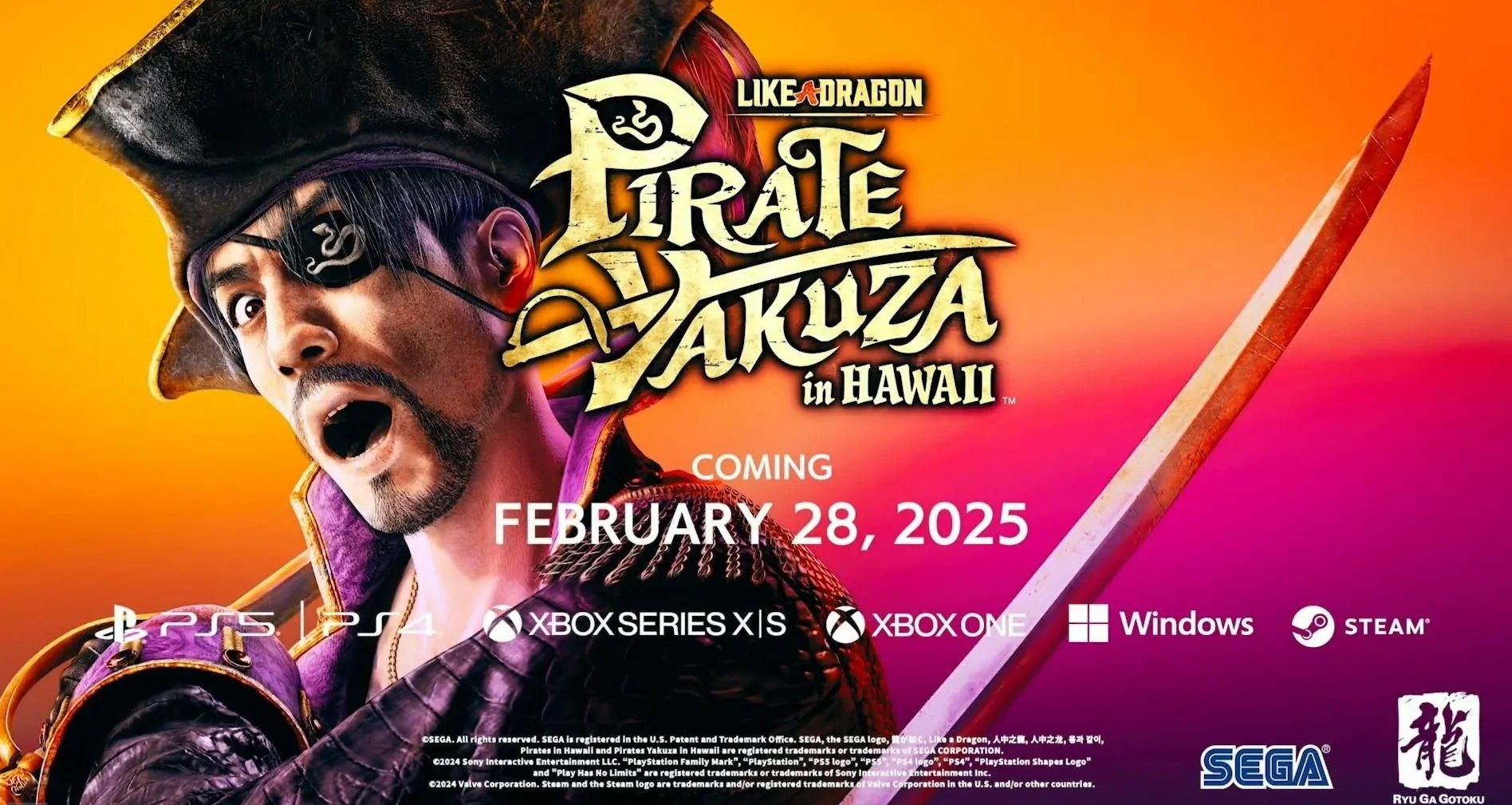 Ryu Ga Gotoku's Next Game is Like a Dragon: Pirate Yakuza, Out February 2025