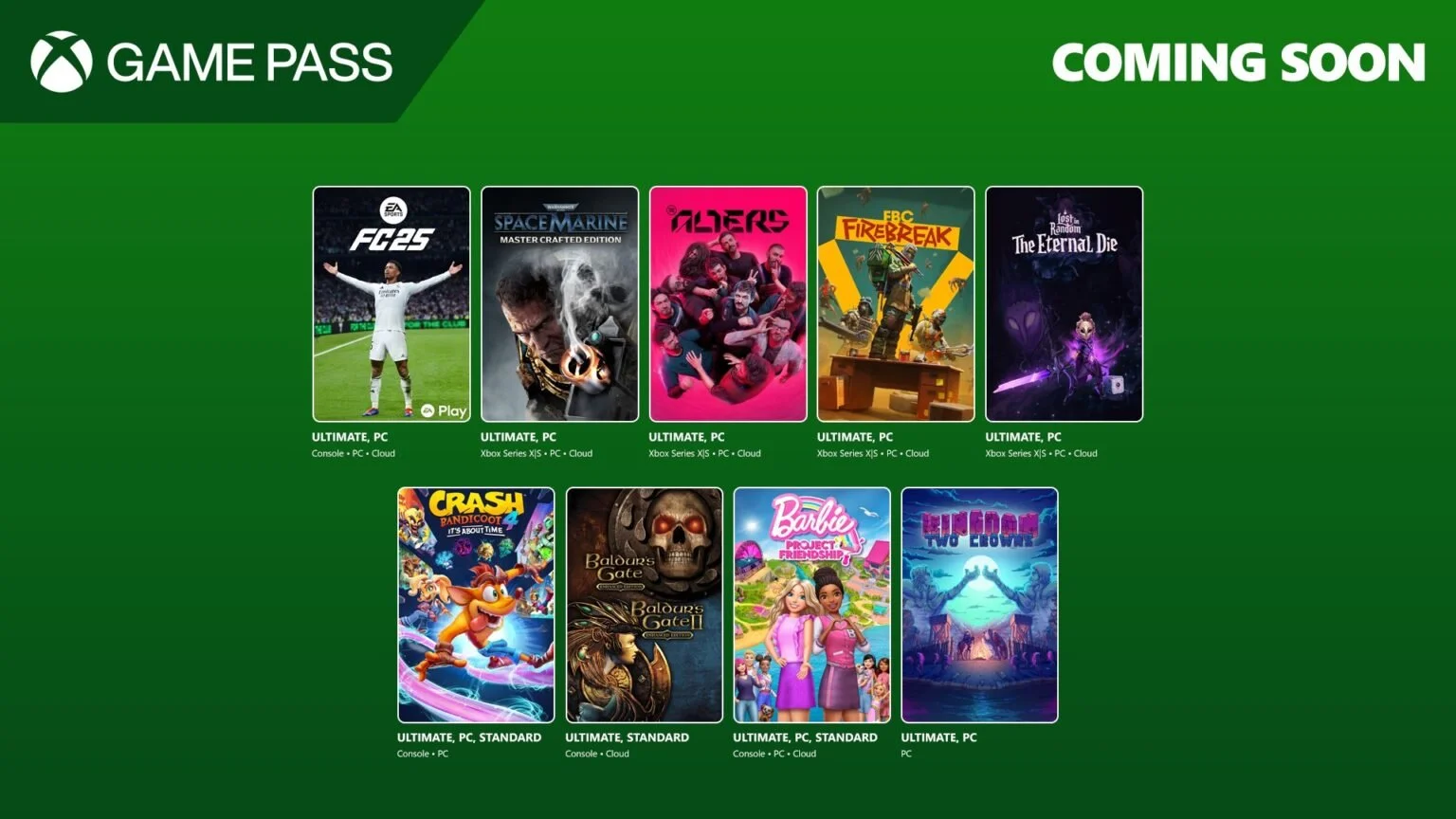 Wave 1 of Game Pass Titles for June 2025 Revealed