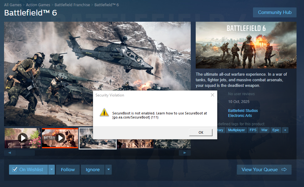 Battlefield 6 Requires Secure Boot on PC, Here's How to Enable It for the Open Beta