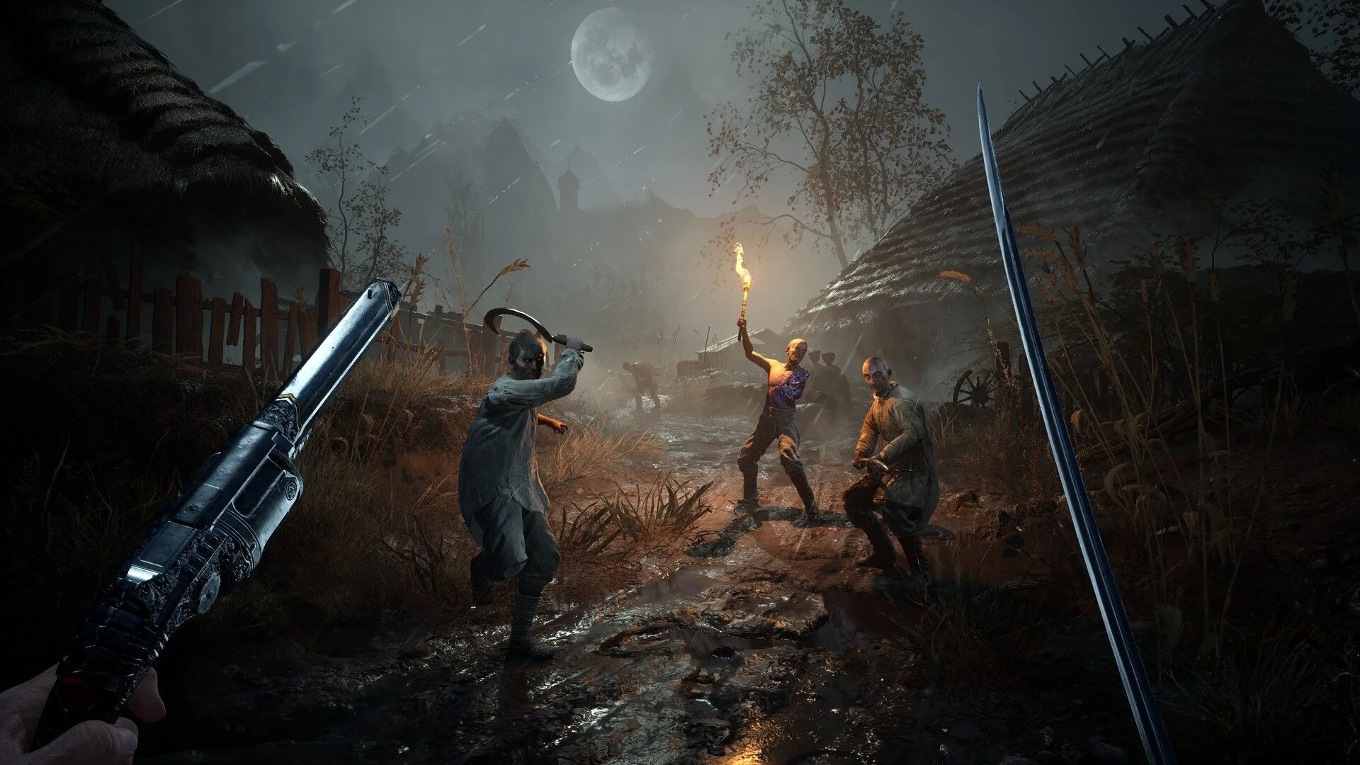 Valor Mortis key art showing the game's first-person combat