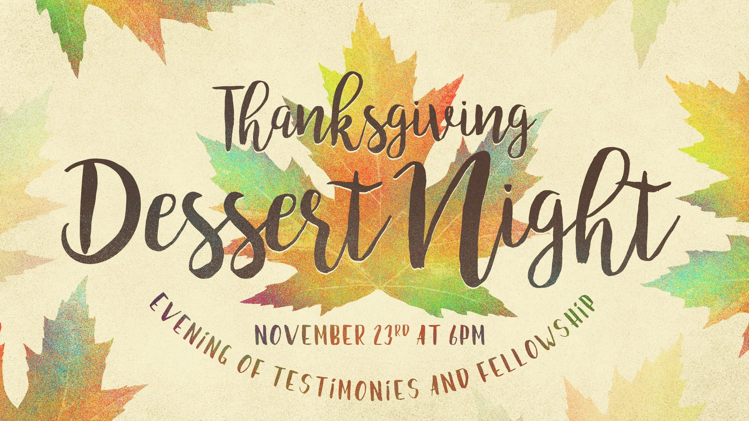 Thanksgiving Dessert Night