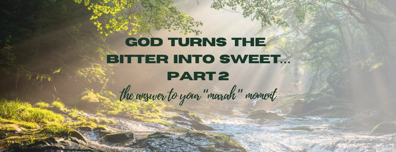 God Turns the Bitter Into Sweet-Part 2: The Answer to Your “Marah” Moment