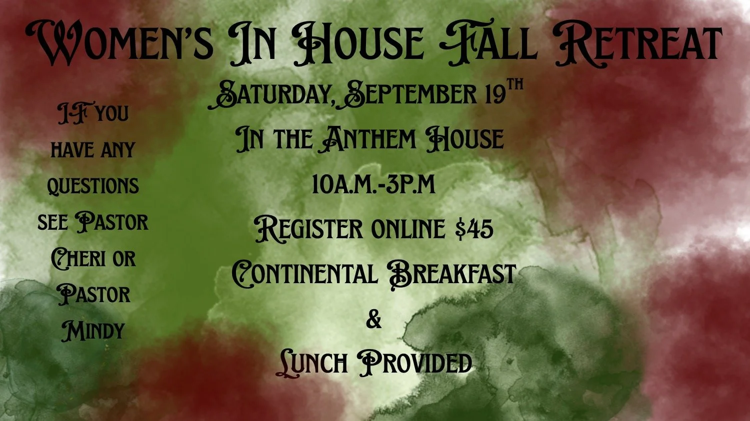 In House Fall Women's Retreat