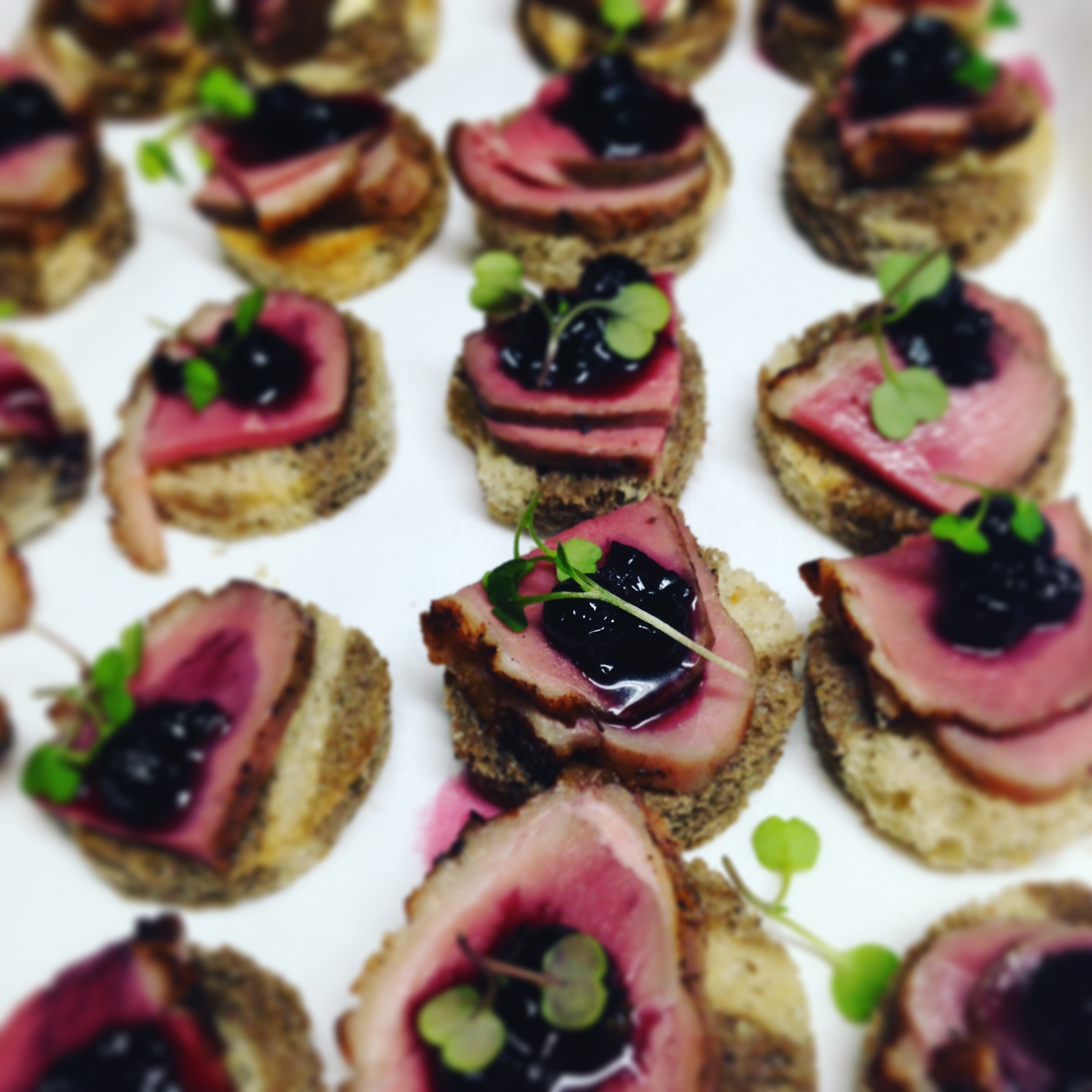 Duck Breast with Mountain Huckleberry Compote