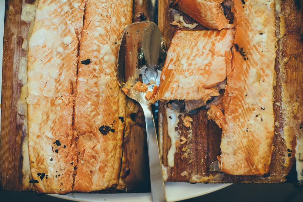 Cedar Planked Wild BC Salmon