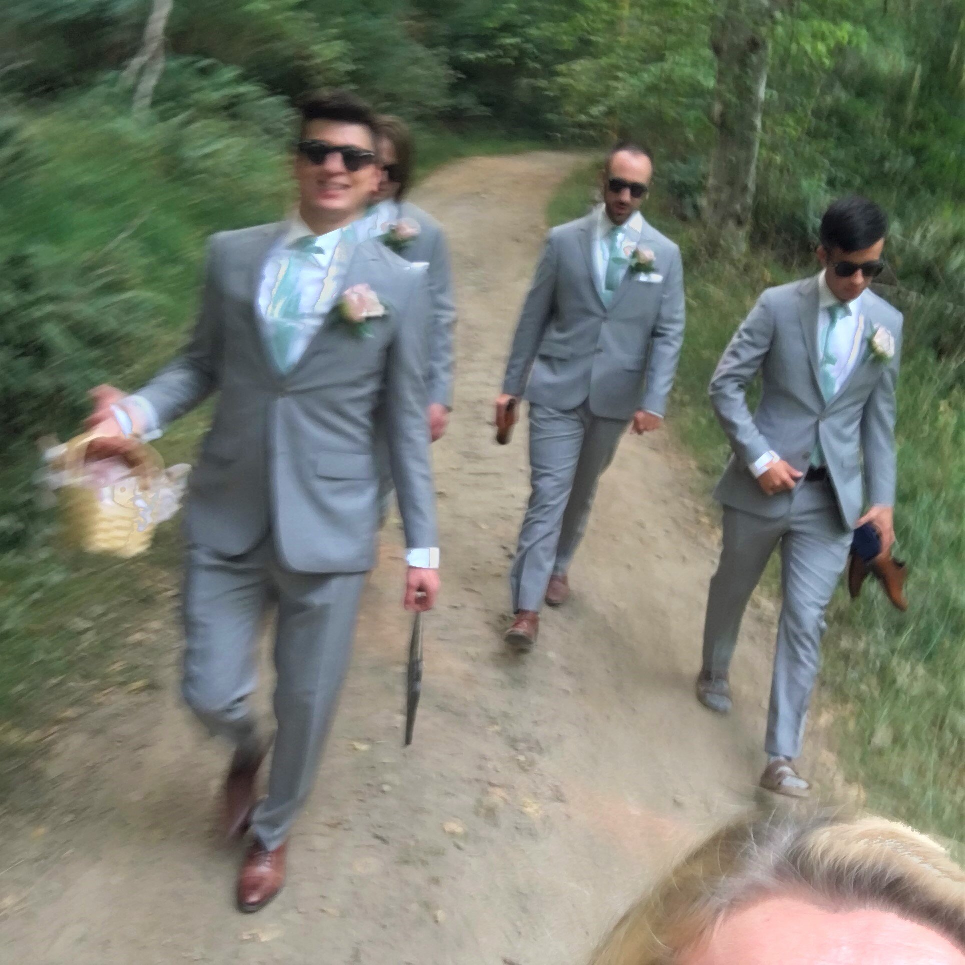 Escorting Groomsmen to the ceremony site