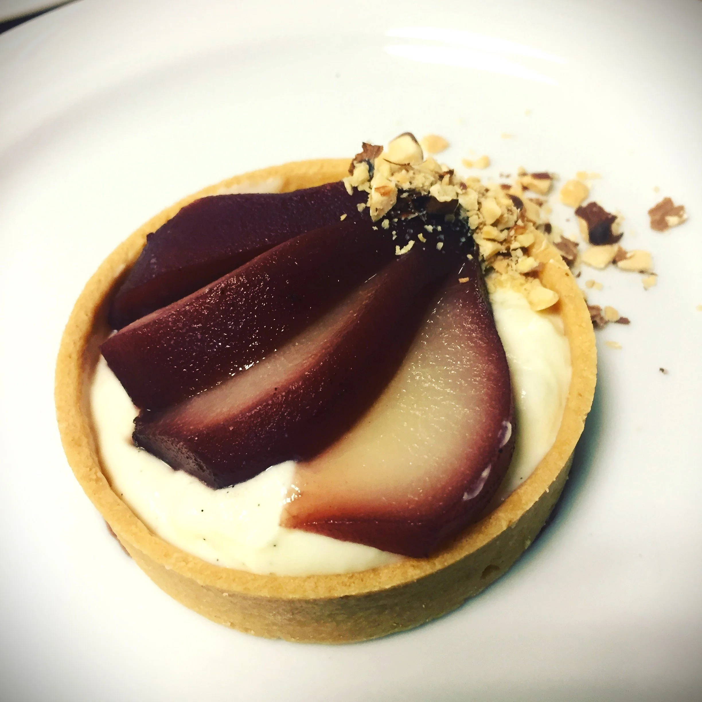 Red Wine Poached Pear Tart
