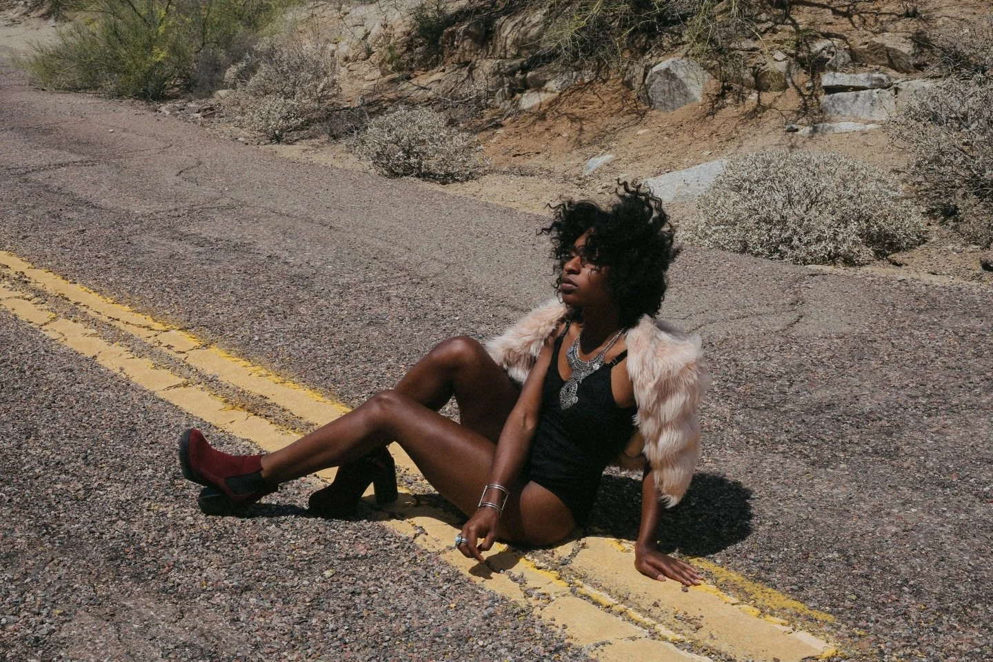 From the 2016 archive in the desert with @christanie.hunter 🌵

We didn&rsquo;t really plan this shoot at all&mdash;just chased the light, and created something out of nothing.

Pretty sure this was over in the South Mountain area of Phoenix. 

Crazy