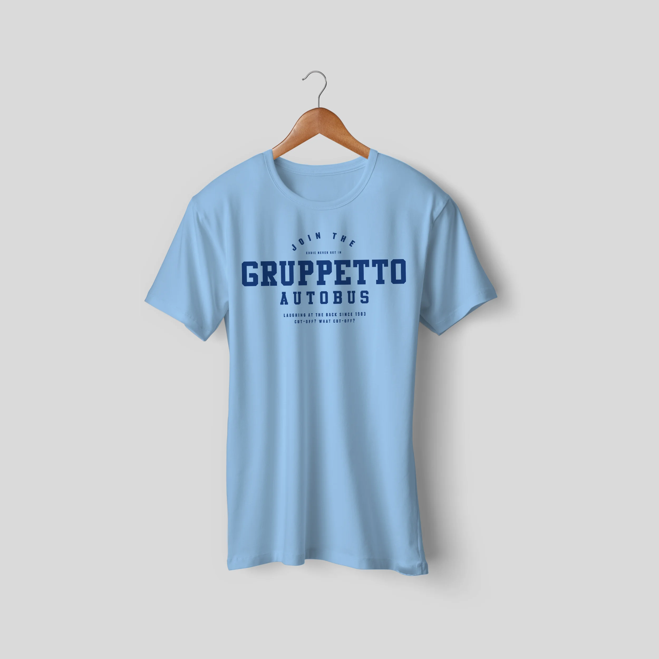 Join The Grupetto Autobus Ltd Edition T-Shirt - £25 Join The Grupetto Autobus! Laughing at the back since 1903. The autobus or the gruppetto is bicycling terminology for the name given to the poor group of cyclists in a road cycling race who form a large group behind the leading peloton. The autobus forms on mountain stages when non-climbers fall off the back of the peloton during the climb. Let's be honest, that's us. → Limited Edition, not available in shops → Comes in a variety of styles and colours → Secured payment via Visa / Mastercard / Amex / PayPal
