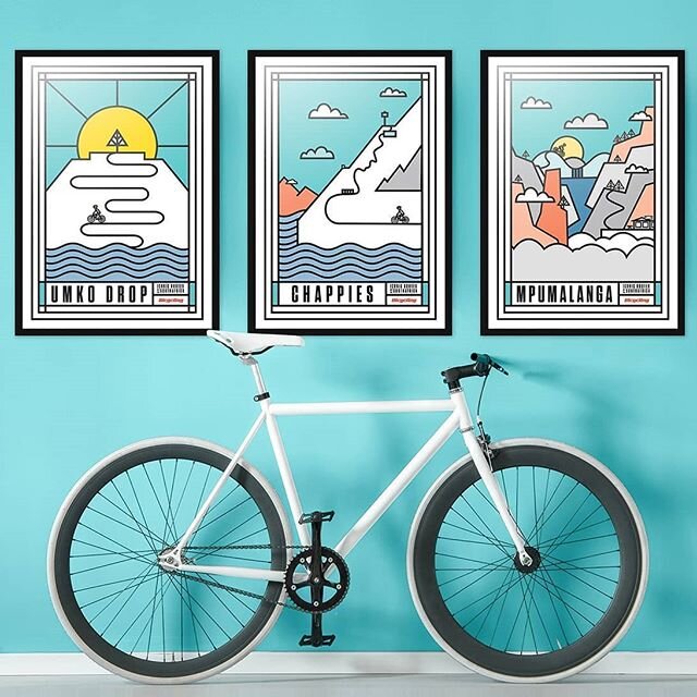 I've been illustrating a series of pull out posters for @bicycling_sa which celebrate some of South Africa's favourite and iconic cycling routes. It's been a lovely and super fun project so far and I think they're looking pretty sweet! There will be 