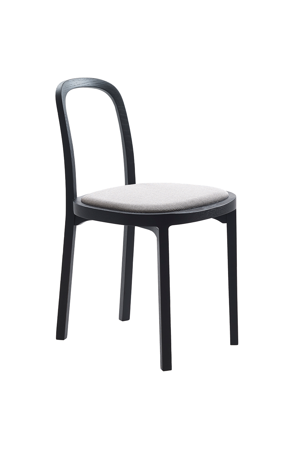 4419 SIRO+ CHAIR SEAT UPHOLSTERED, STAINED BLACK OAK