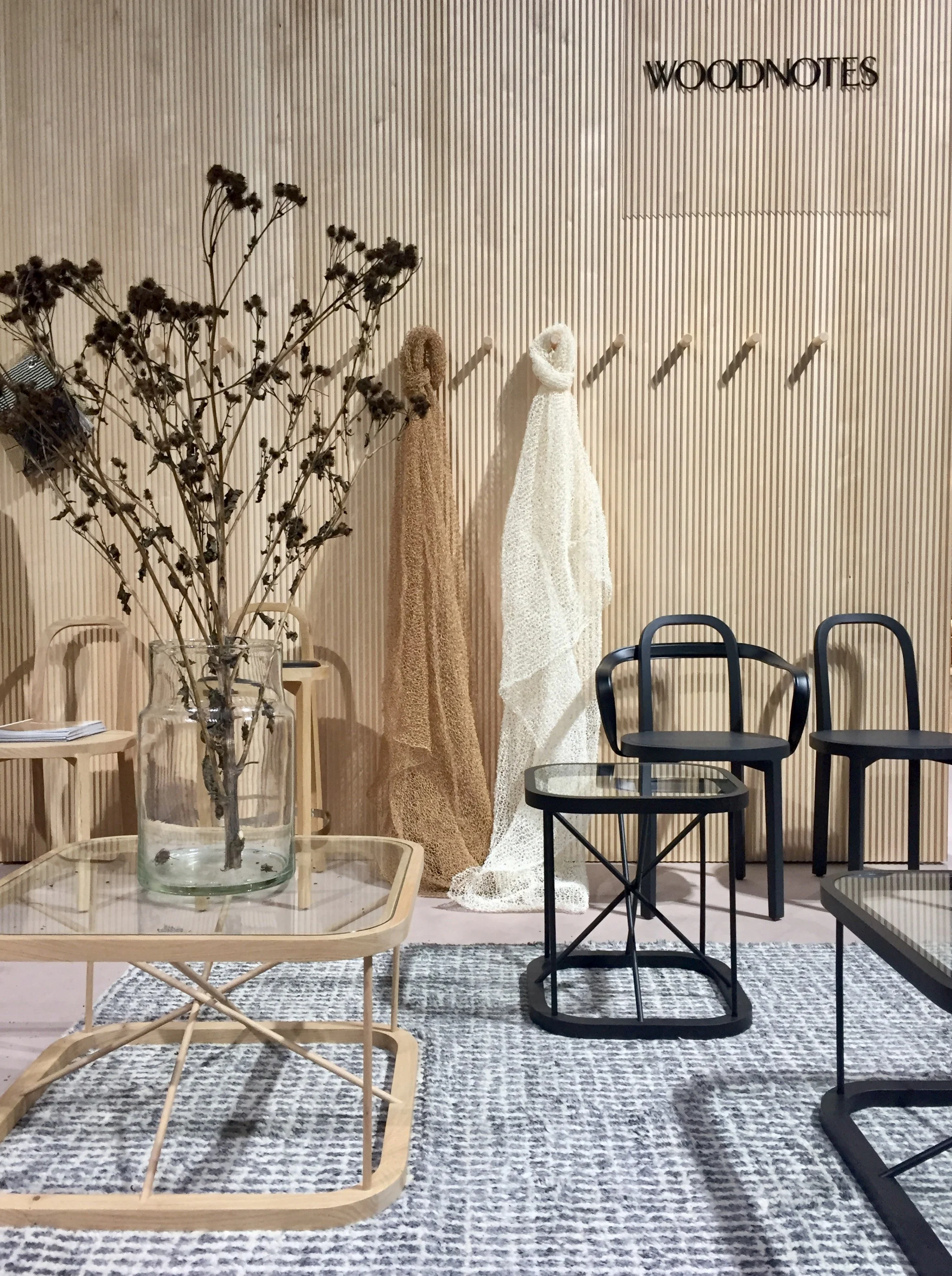 Twiggy oak table size 66,5x66,5x38,5 cm, stained black Twiggy table size 44x44x4,5 cm, Siro+ with and without armrest, hand knitted Veil curtains and our new wool carpet. ..Twiggy tammipöytä koko 66,5x66,5x38,5 cm, musta Twiggy pöytä koko 44x44x4,5 cm, musta Siro+ tuoli käsinojalla ja ilman, käsinneulottu Veil-verho ja uusi villanukkamattomme.