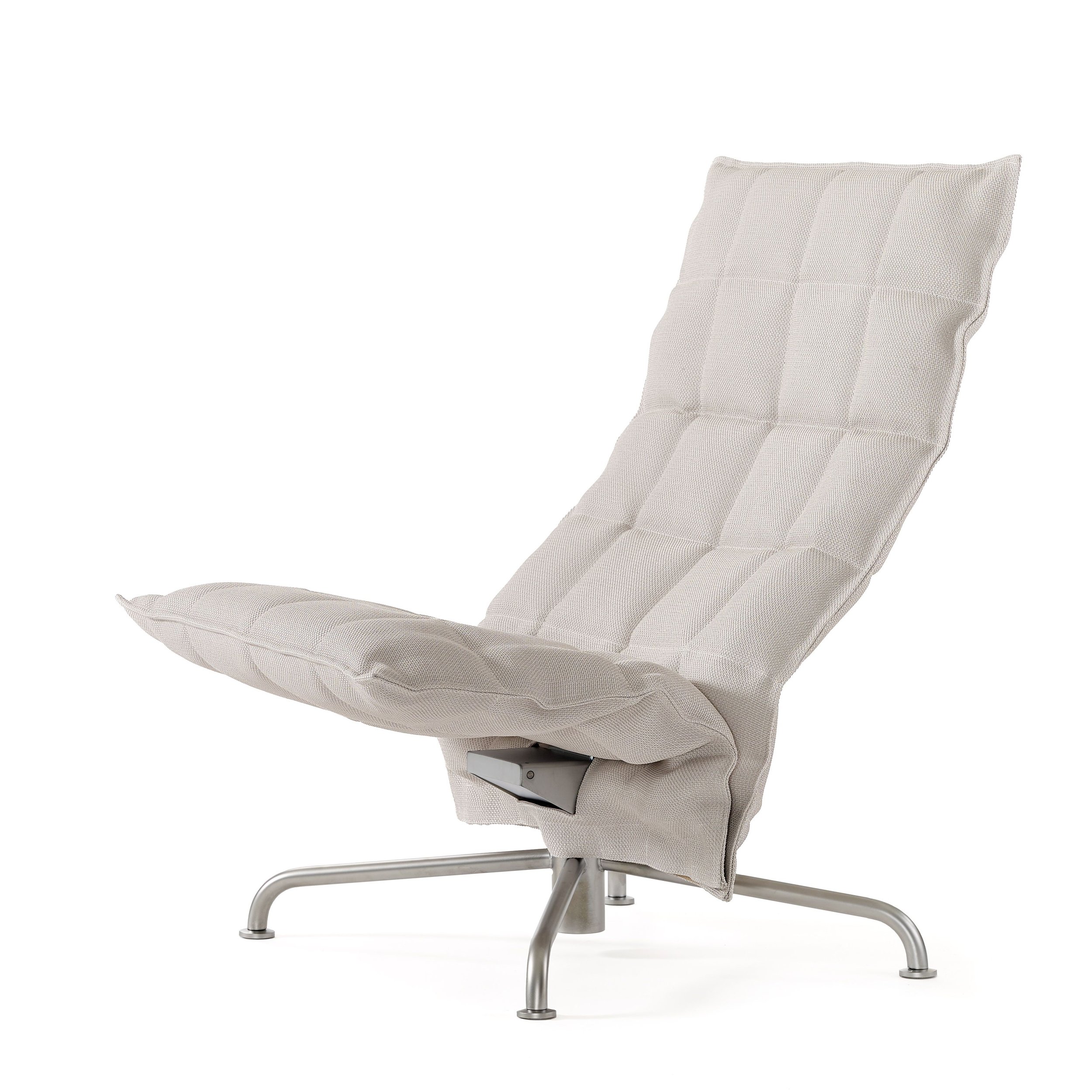 46027 Narrow swivel k Chair with star base, upholstered Sand stone-white